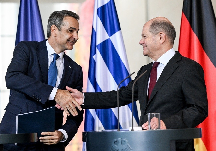 mitsotakis-scholz-discuss-migration-energy-bilateral-issues